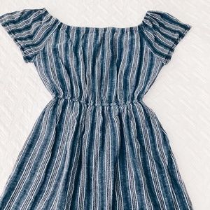 Universal Thread Off Shoulder Striped Navy Dress Size S